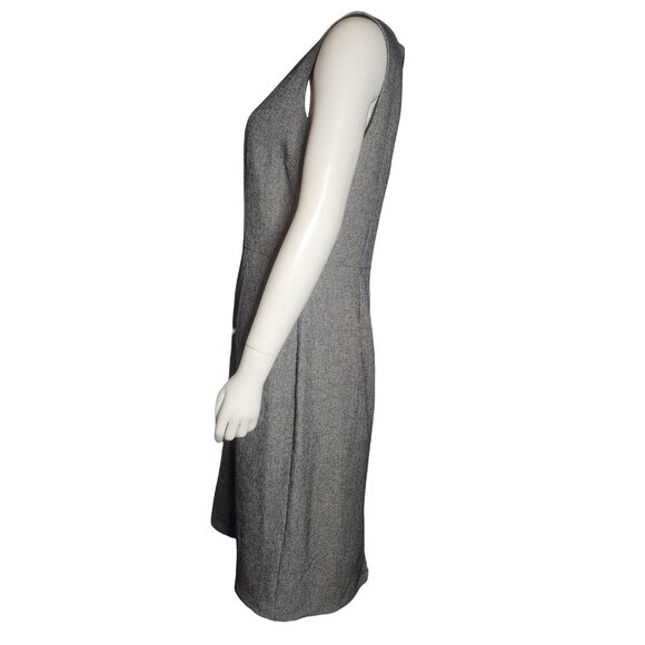 Apt 9 Dress Womens Size 8 Solid All Grey Gray Sleeveless Zip Back Pencil - Picture 4 of 7